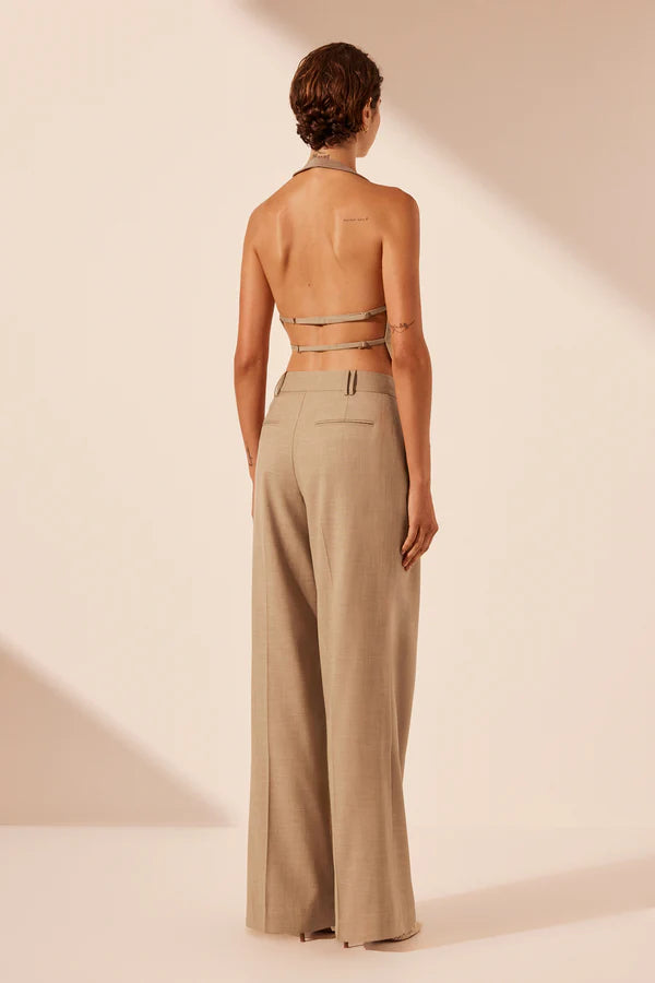 
                      
                        Shona Joy - Asher Tailored Open Back Vest in Latte
                      
                    