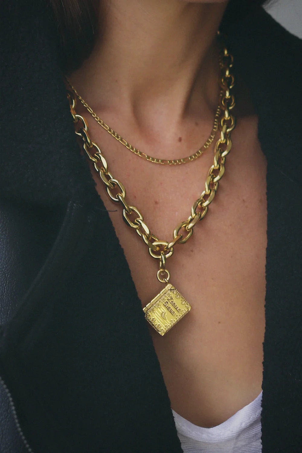 Margaux Lee - Zodiac Book Necklace in Gold