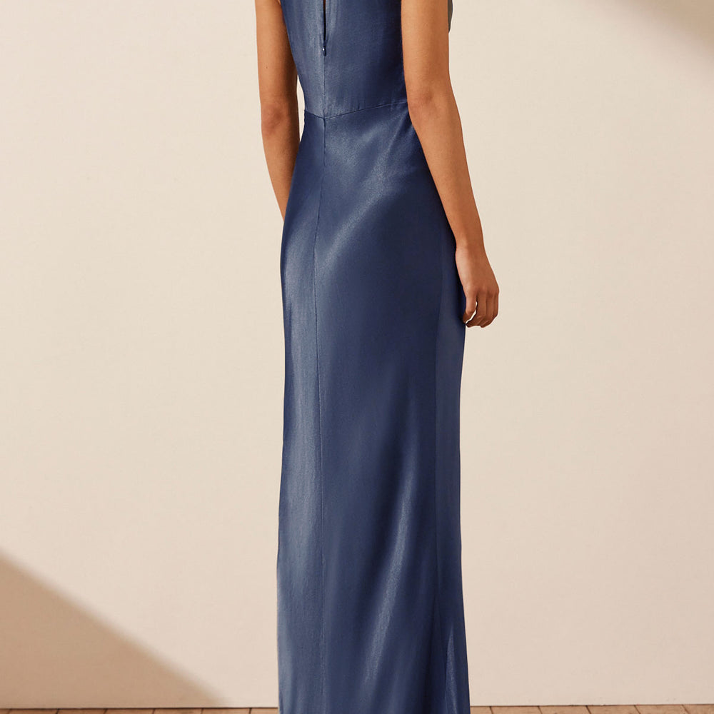 
                      
                        Shona Joy - Arienzo High Neck Twist Maxi Dress in Midnight
                      
                    