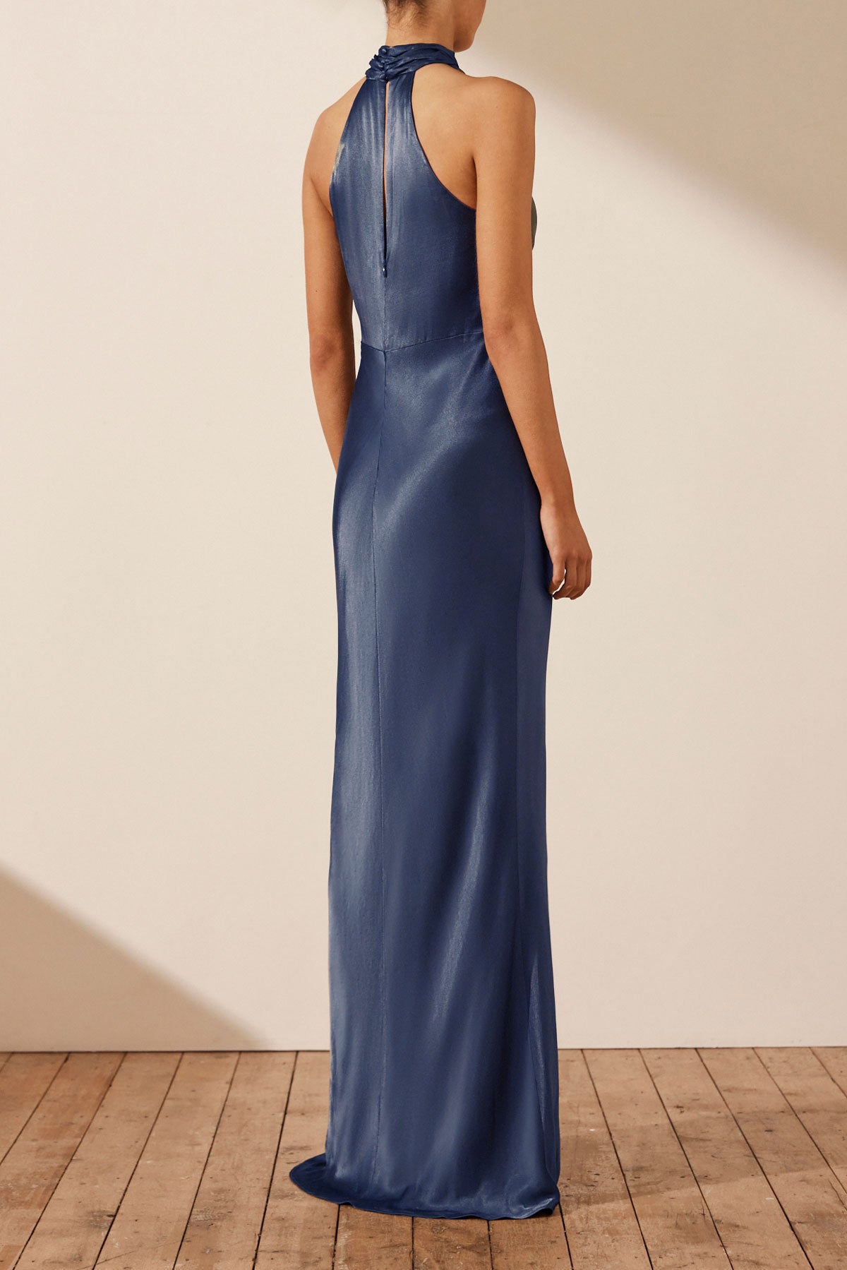 Shona Joy - Arienzo High Neck Twist Maxi Dress in Midnight