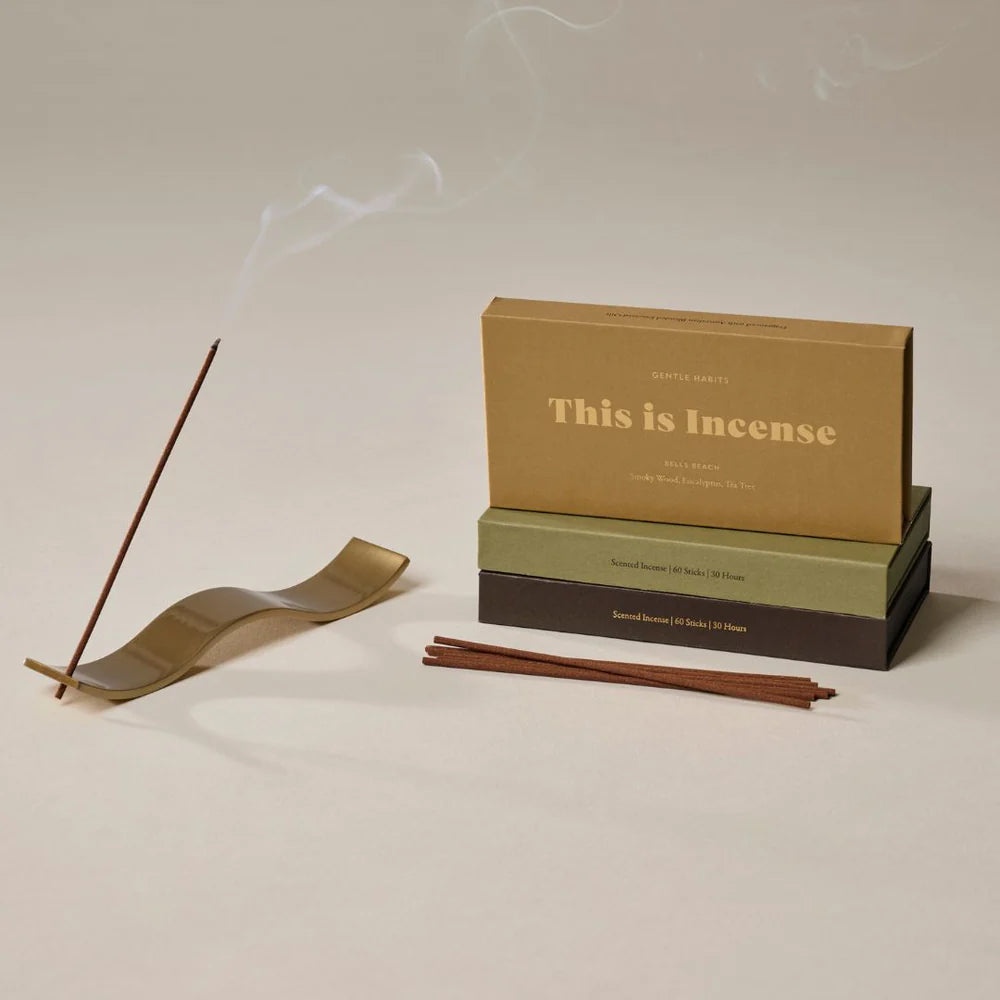 Gentle Habits - Brass Wave Incense Holder