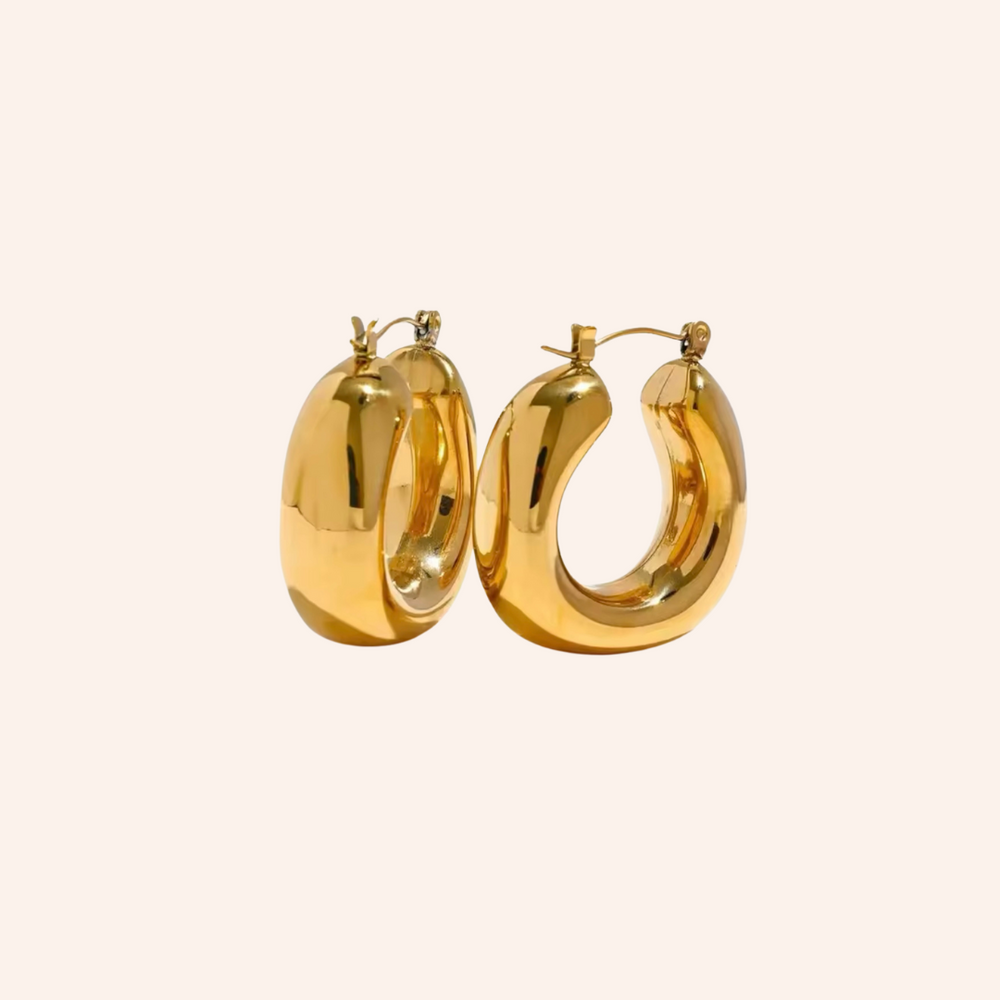 We Are Emte- Bold Hoops in 18k Gold Plated