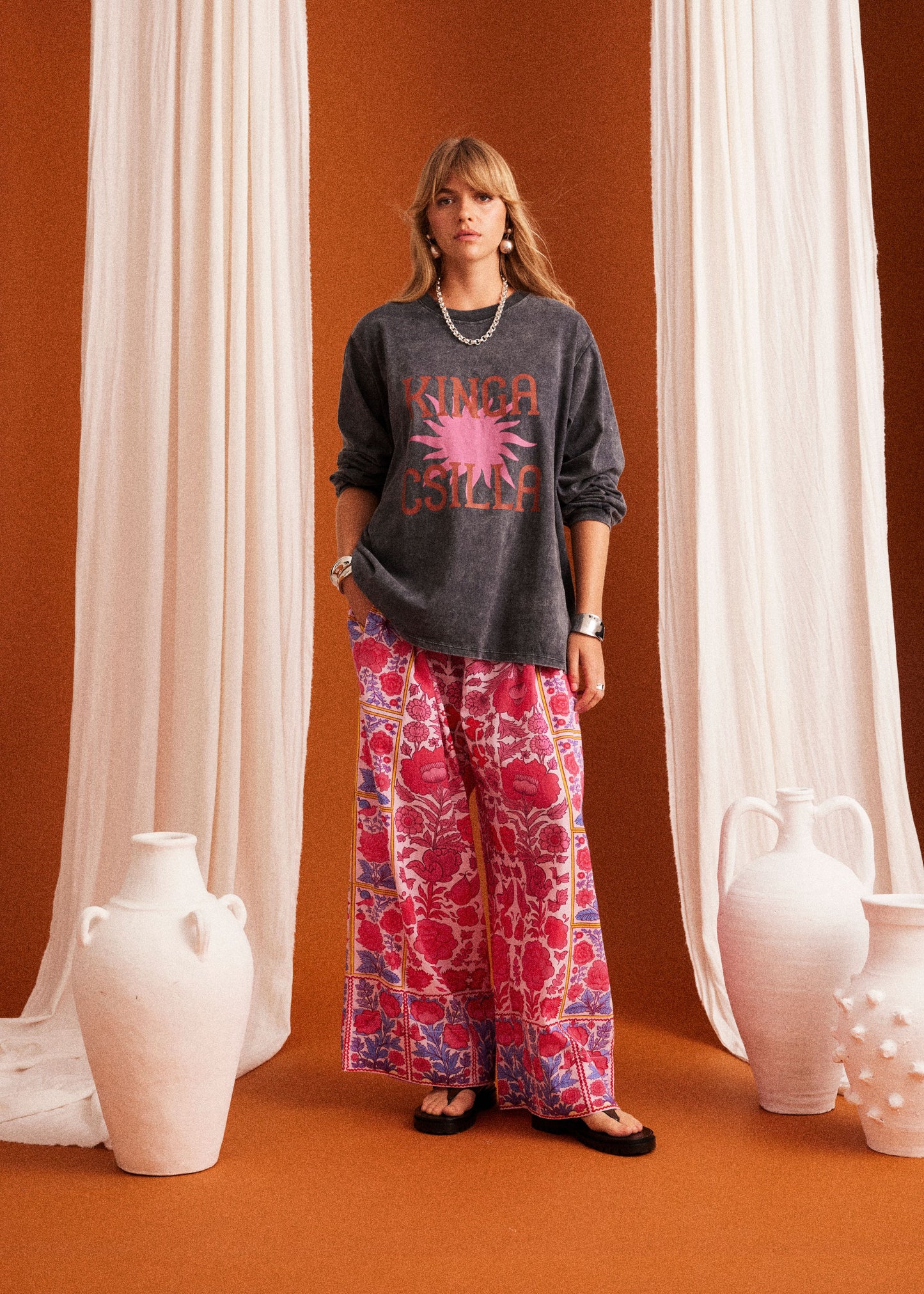 Kinga Csilla - Kaaleen Border Print Pant