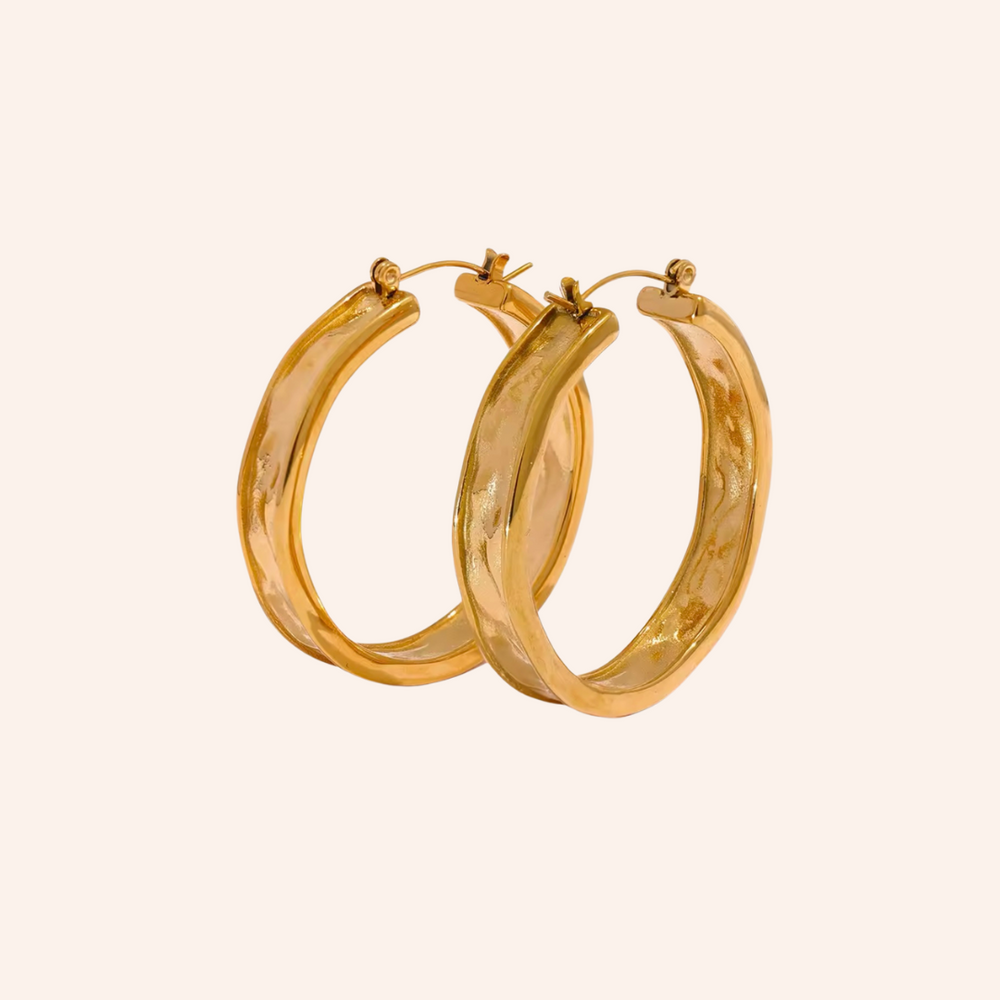 We Are Emte- Carman Hoops in Gold Plated