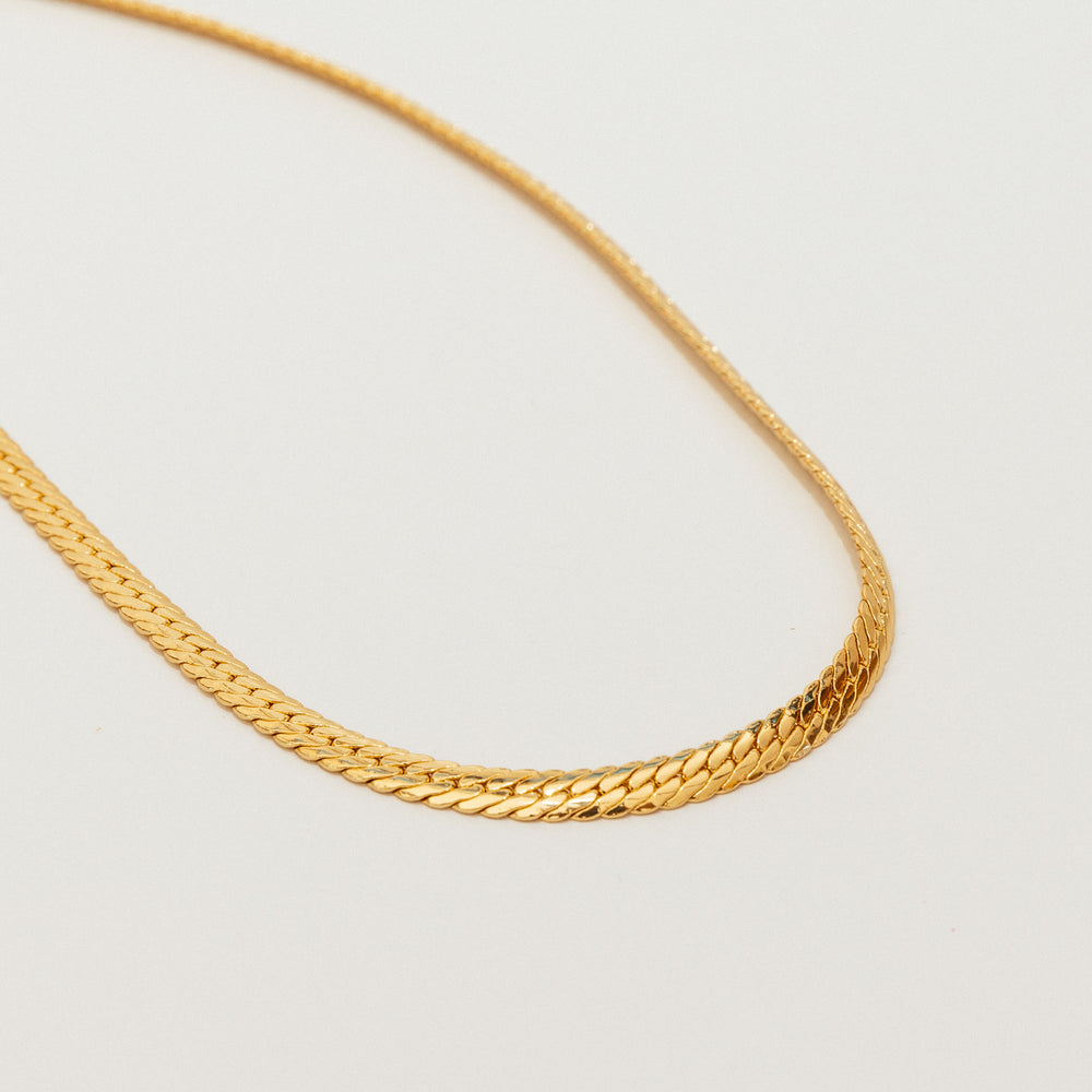 We Are Emte- Rue Snake Chain Necklace in Gold Plated