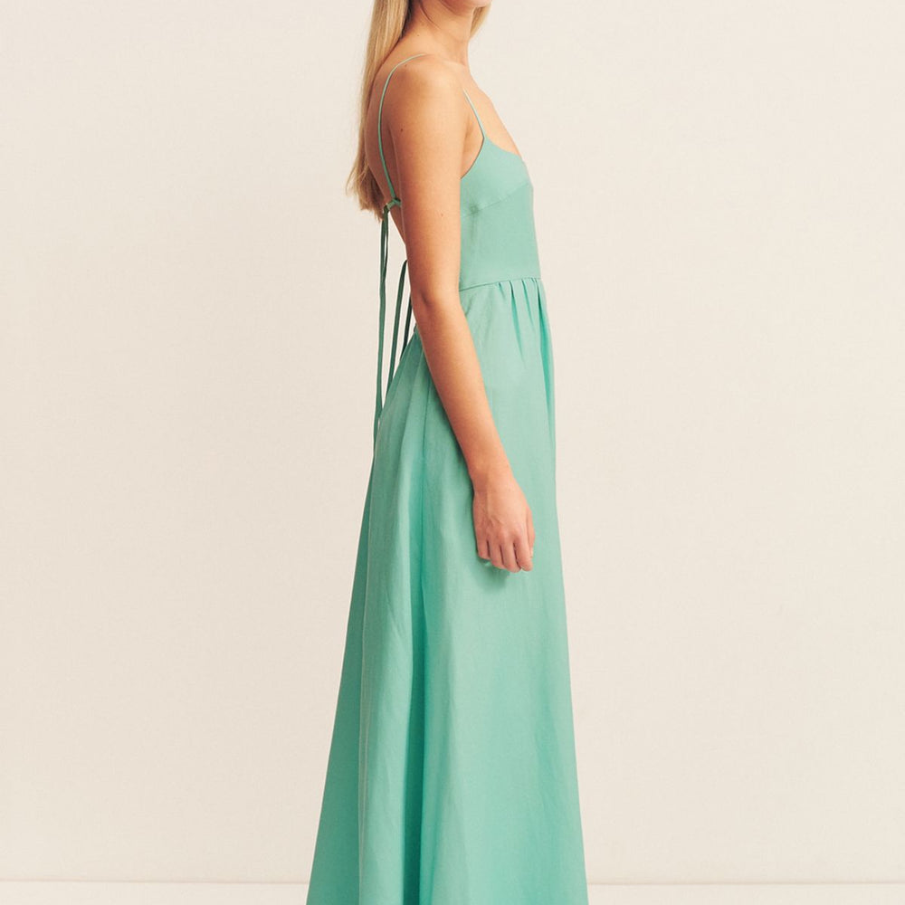 
                      
                        Shona Joy - Alec Low Open Back Maxi Dress in Pool Blue
                      
                    