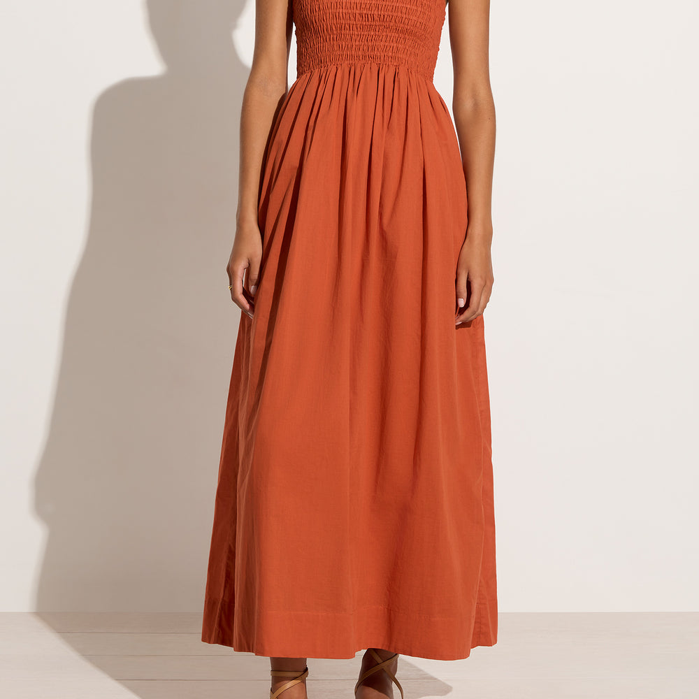 
                      
                        Faithfull The Brand - Agolde Midi Dress in Rust
                      
                    