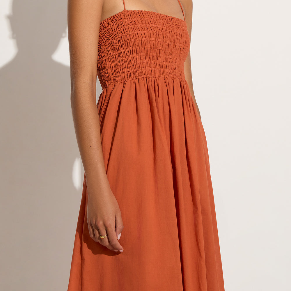 
                      
                        Faithfull The Brand - Agolde Midi Dress in Rust
                      
                    