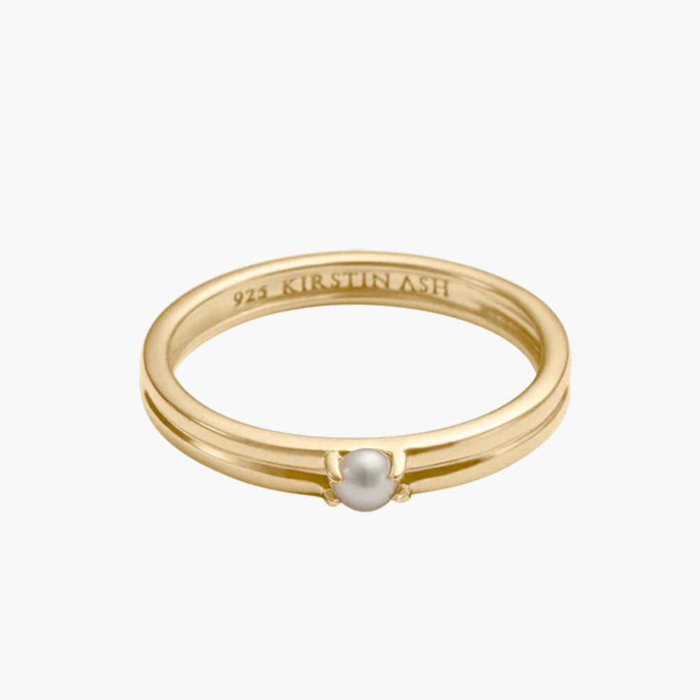 Kirstin Ash - Solace Pearl Ring in Gold