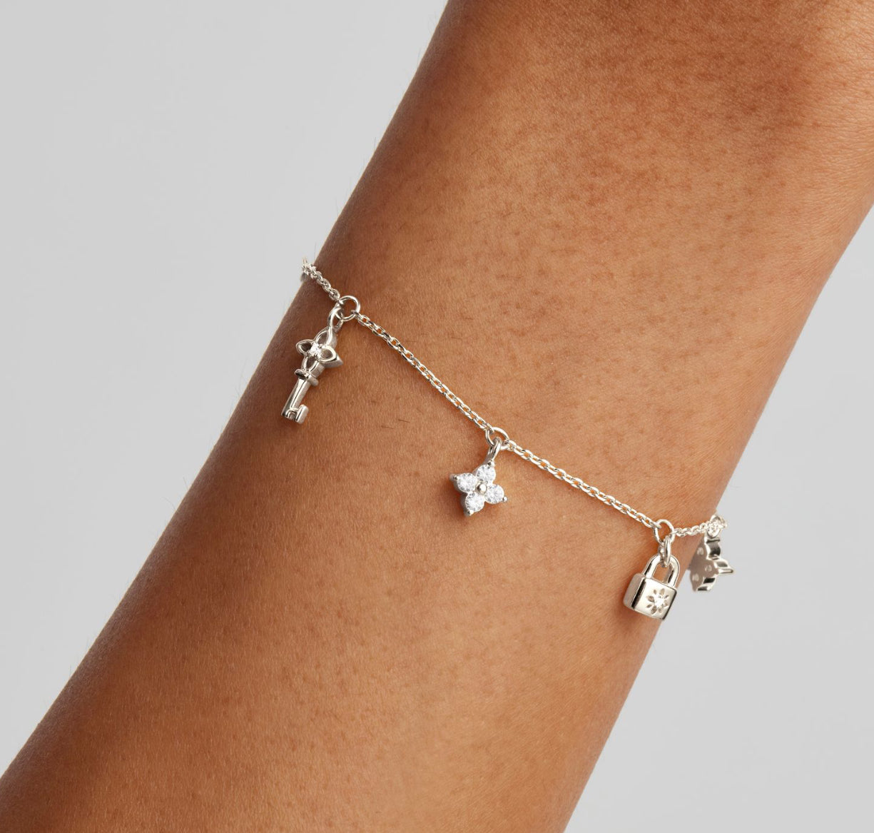 By Charlotte - Love Unlocked Charm Bracelet in Silver