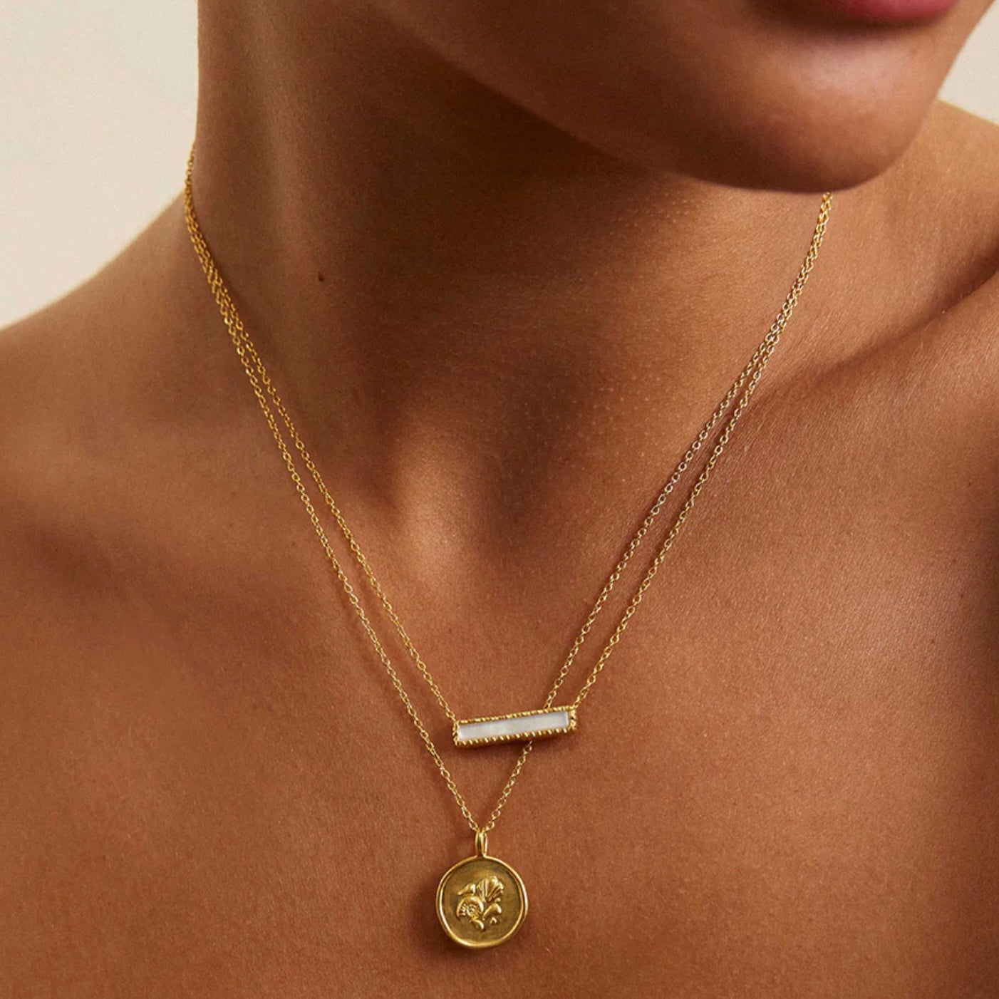 Kirstin Ash - Memoir Coin Necklace in Gold