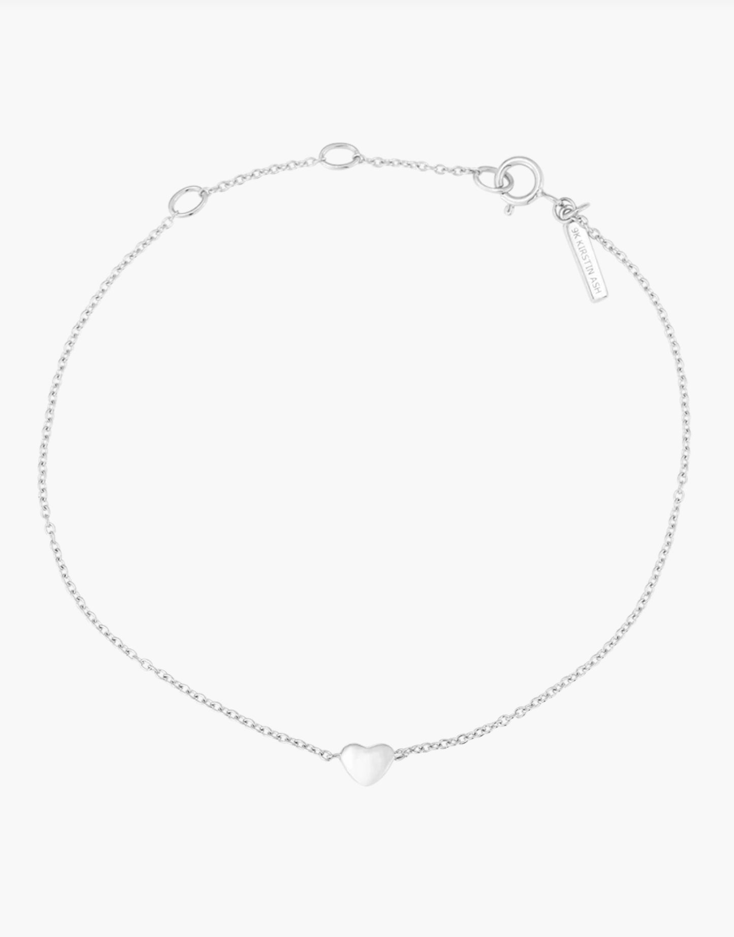 Kirstin Ash -L’Amour Heart Bracelet in Silver