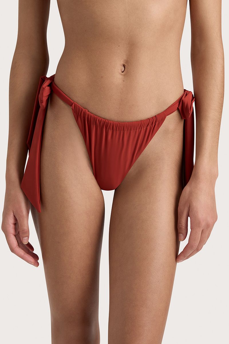 Faithfull The Brand - Costa Bikini Bottoms in Garnet