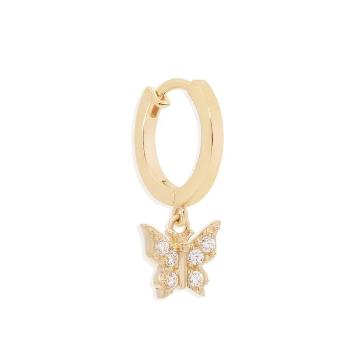 By Charlotte - 14K Solid Gold Fly With Me Hoops