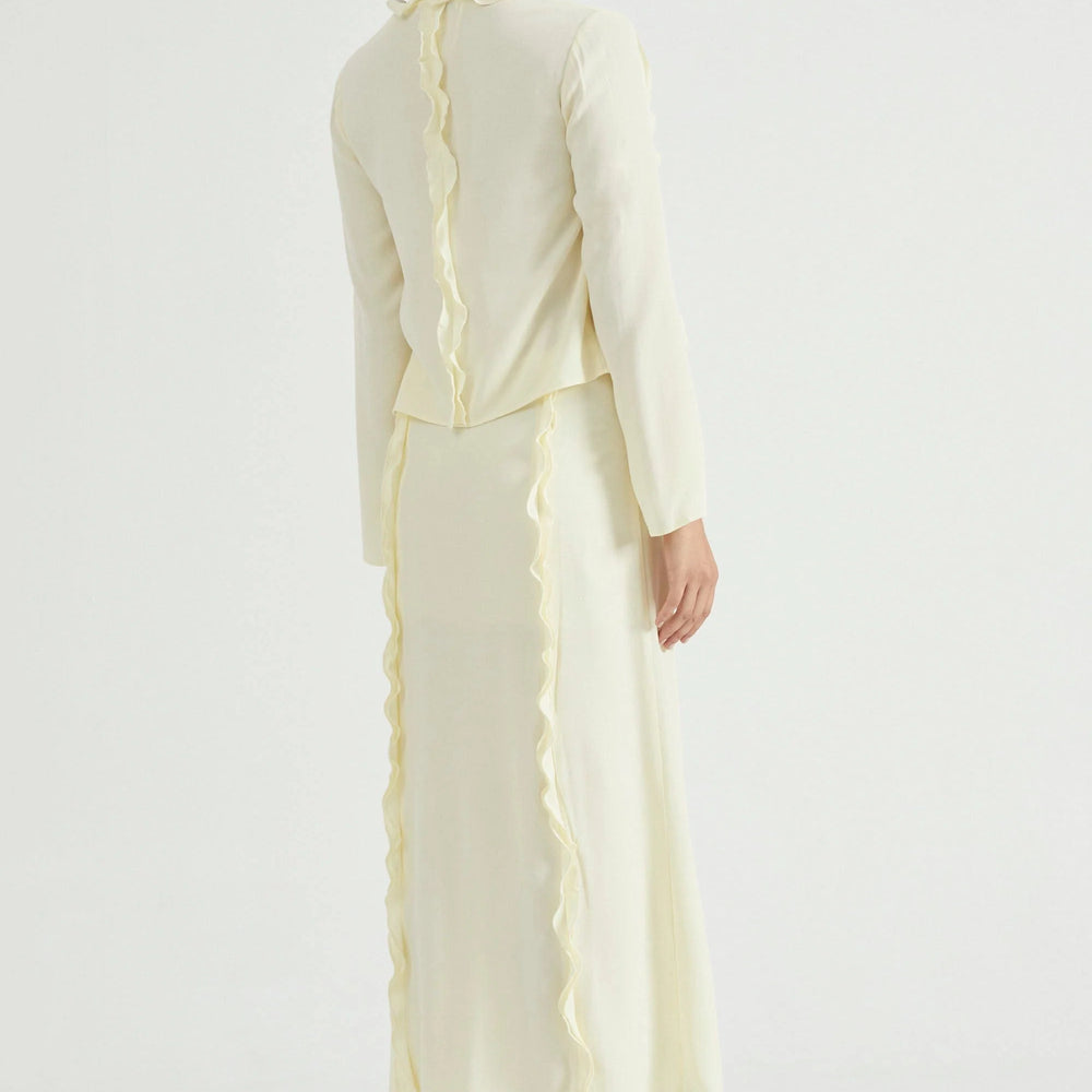 
                      
                        Third Form - Stroke Frill Maxi Skirt in Limoncello
                      
                    