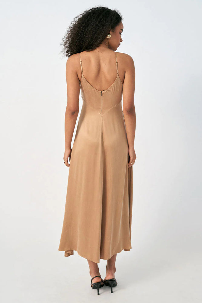 
                      
                        Sovere - Gemini Midi Dress in Brushed Gold
                      
                    