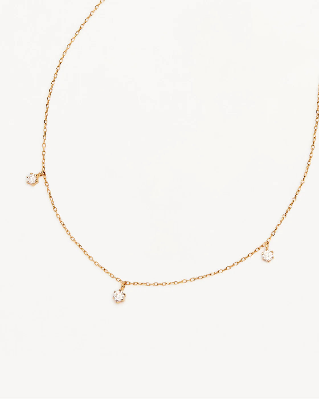 By Charlotte - 14k Gold Droplets Diamond Necklace