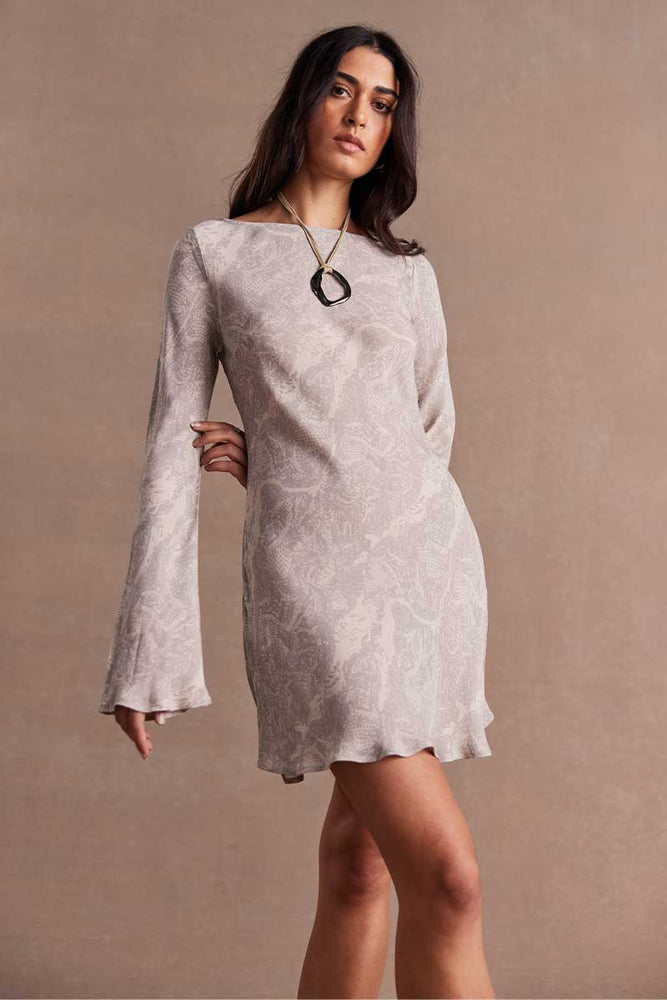 
                      
                        Sovere - Inara Bias Mini Dress in Shadow
                      
                    