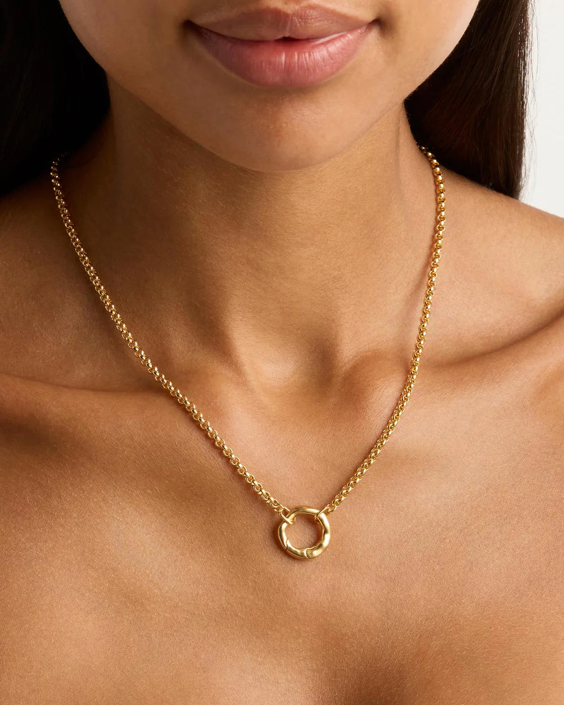 By Charlotte  - Horizon Annex Link Necklace  in Gold