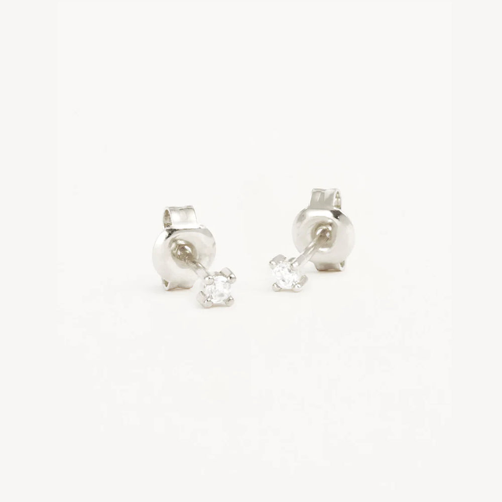 By Charlotte - Pure Light Stud Earrings in Silver