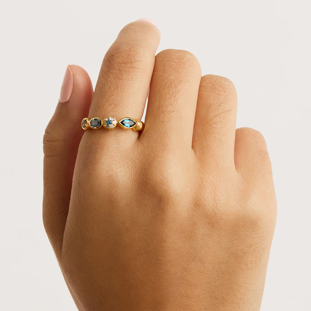 By Charlotte - Magic of Eye Topaz Ring in Gold