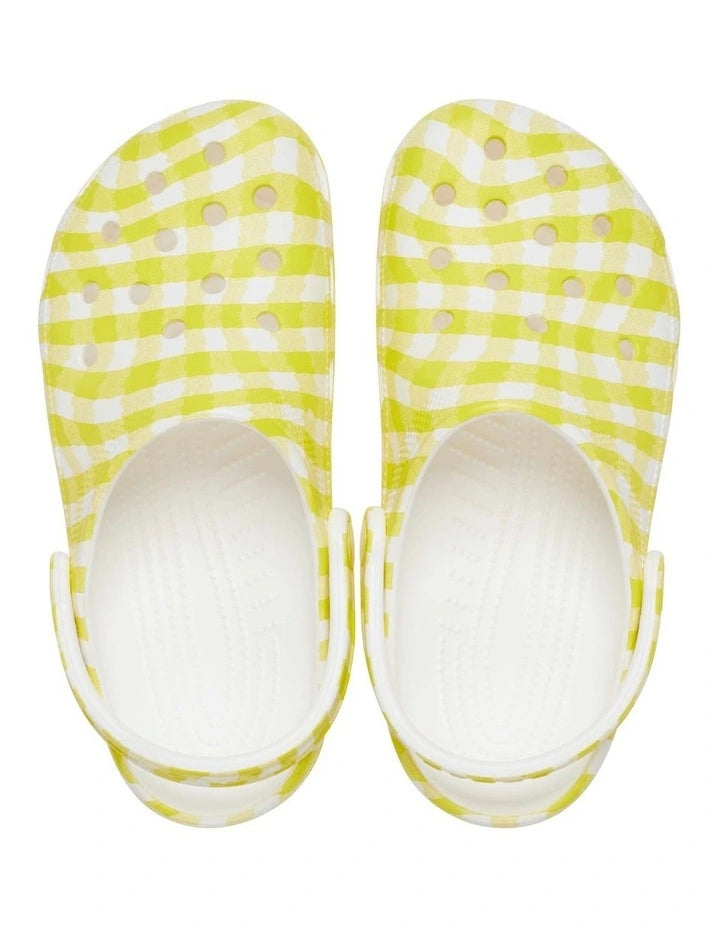 Crocs - Classic Clog in Yellow Gingham