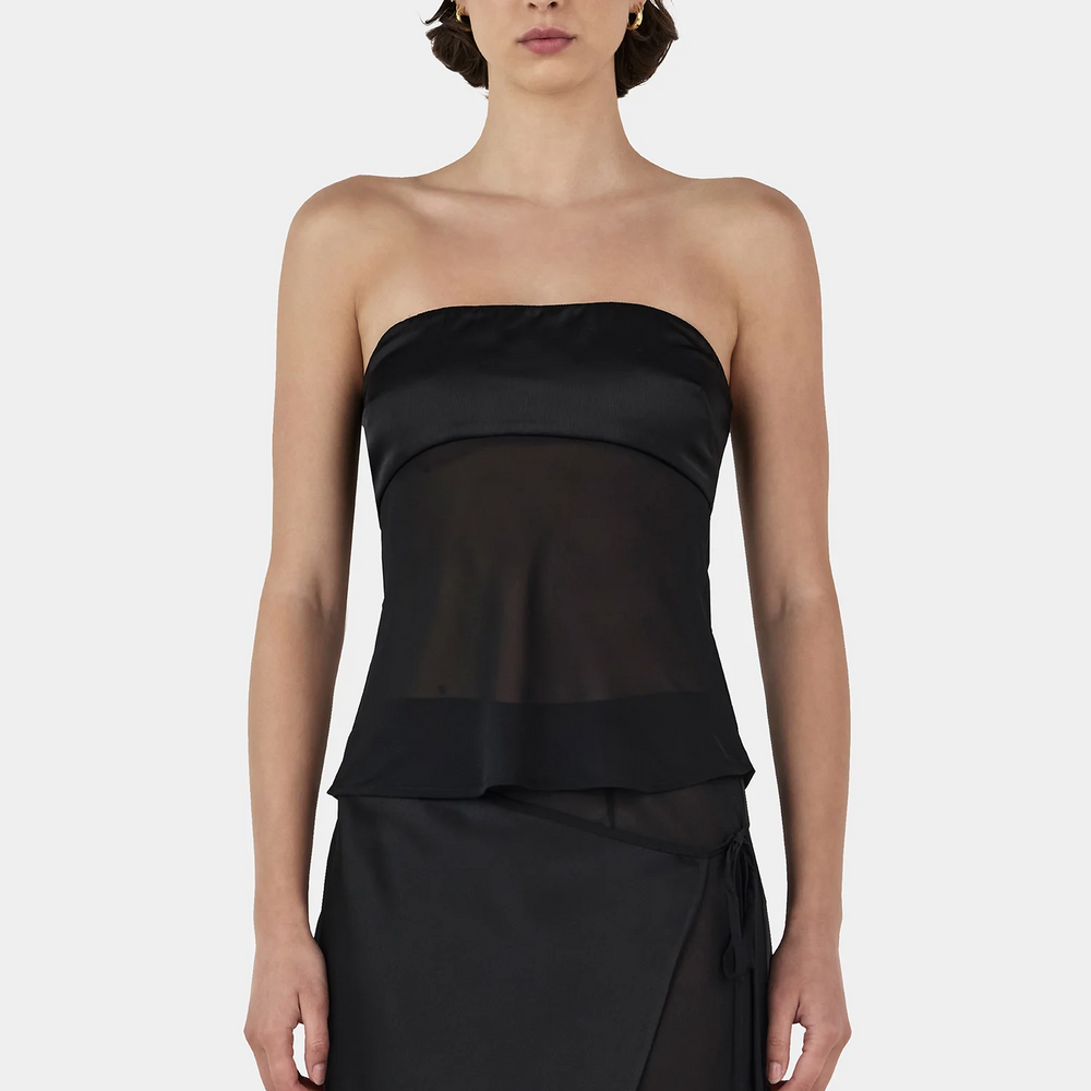 Ownley - Patrice Strapless Top in Black