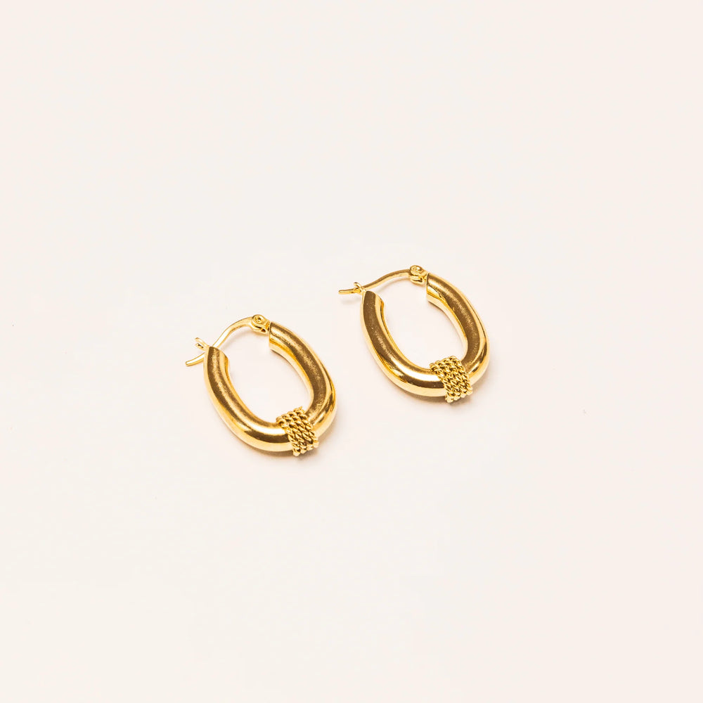 
                      
                        We Are Emte- Ace Hoops in Gold
                      
                    