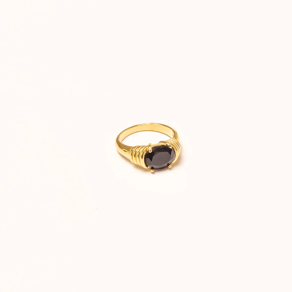 
                      
                        We Are Emte- Bella Ring in Onyx Stone
                      
                    