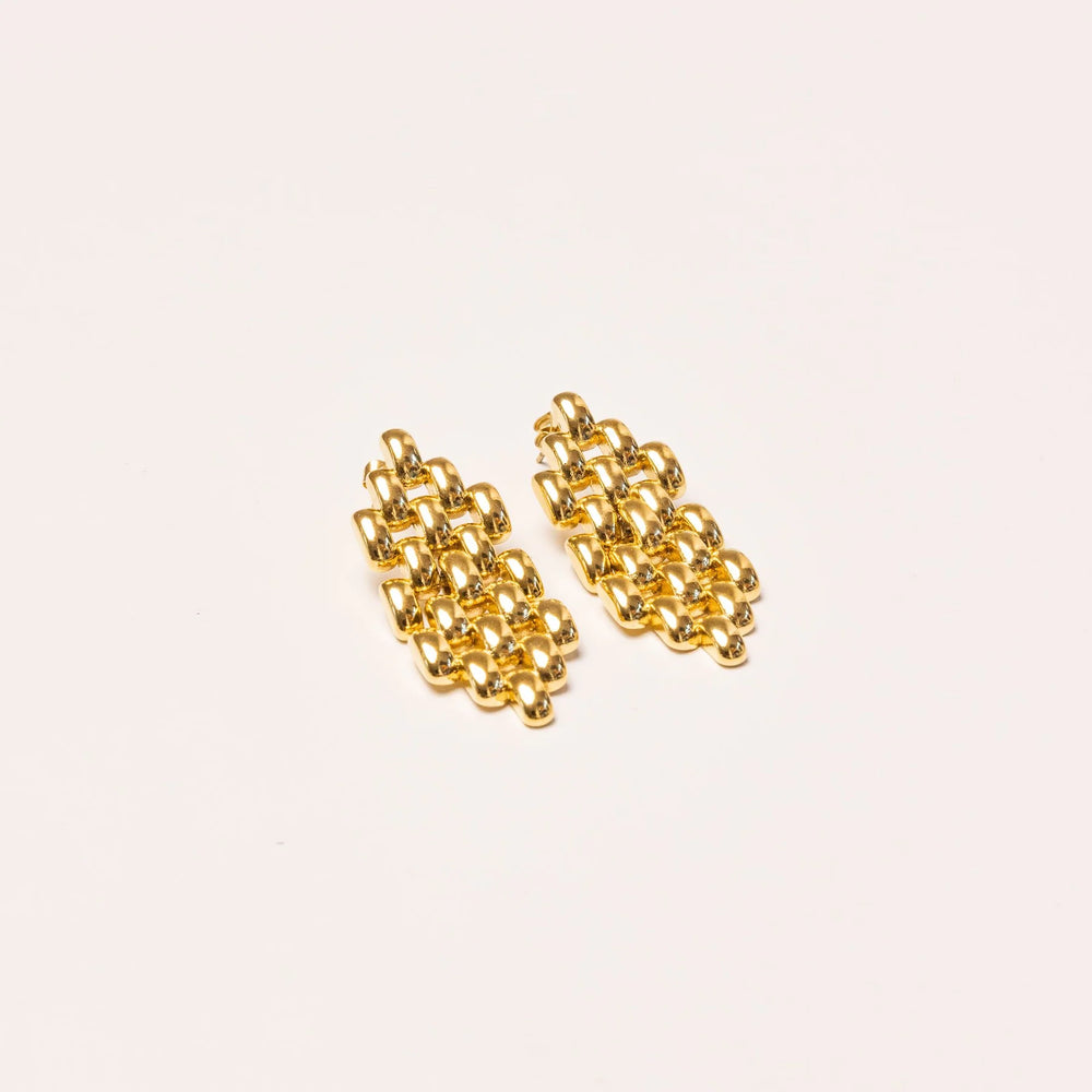 
                      
                        We Are Emte- Linked Earrings in Gold
                      
                    