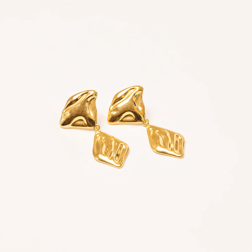 
                      
                        We Are Emte- Triangular Drop Earrings in Gold
                      
                    