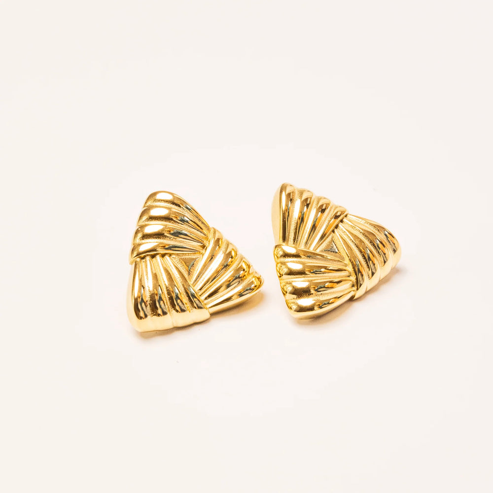 We Are Emte- Triangular Earrings in Gold