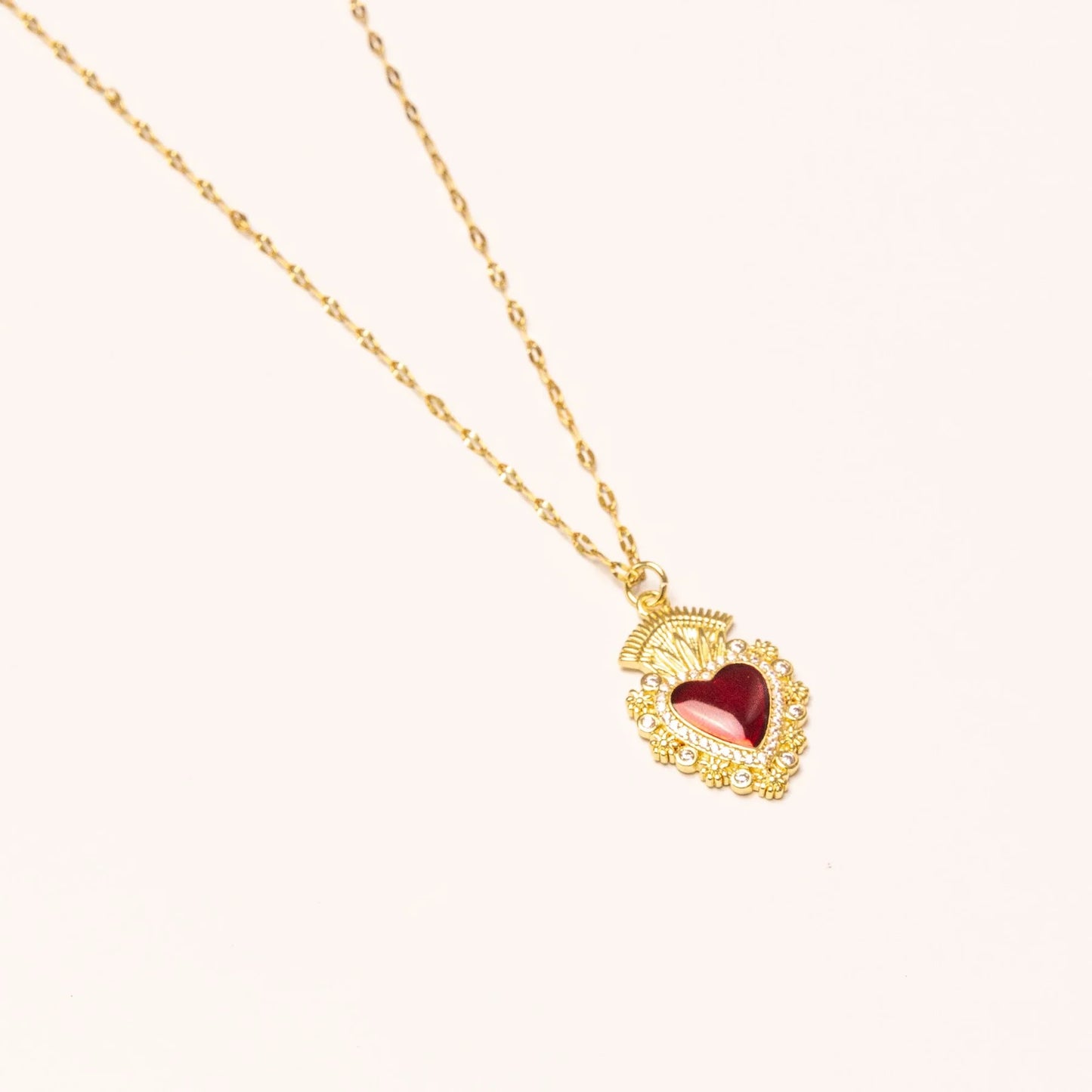 We Are Emte - Firing Hearts Necklace in Gold Plated