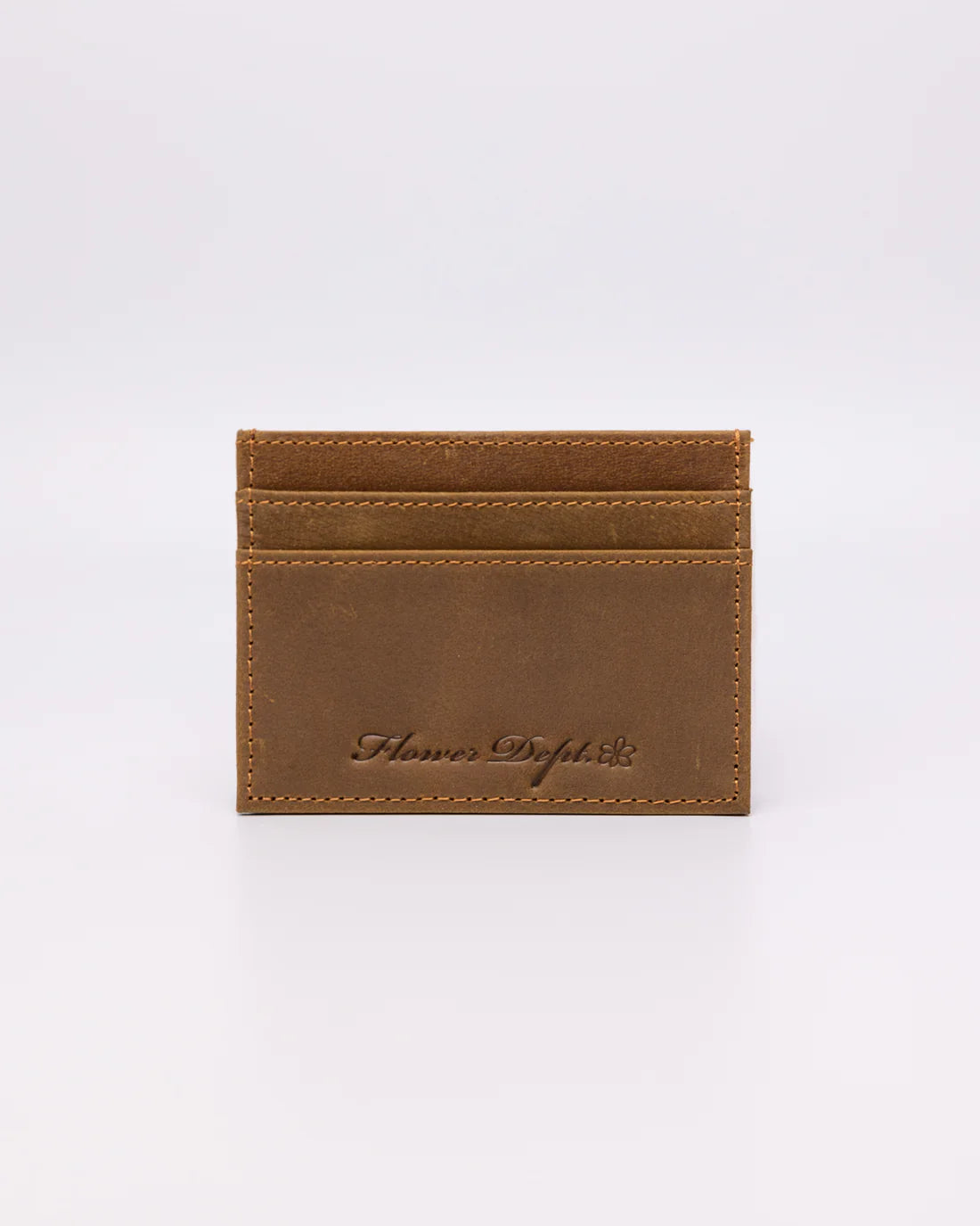 Flower Dept - Leather Card Holder - Saddle Brown