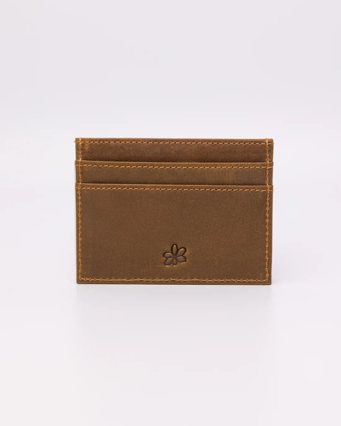 Flower Dept - Leather Card Holder - Saddle Brown