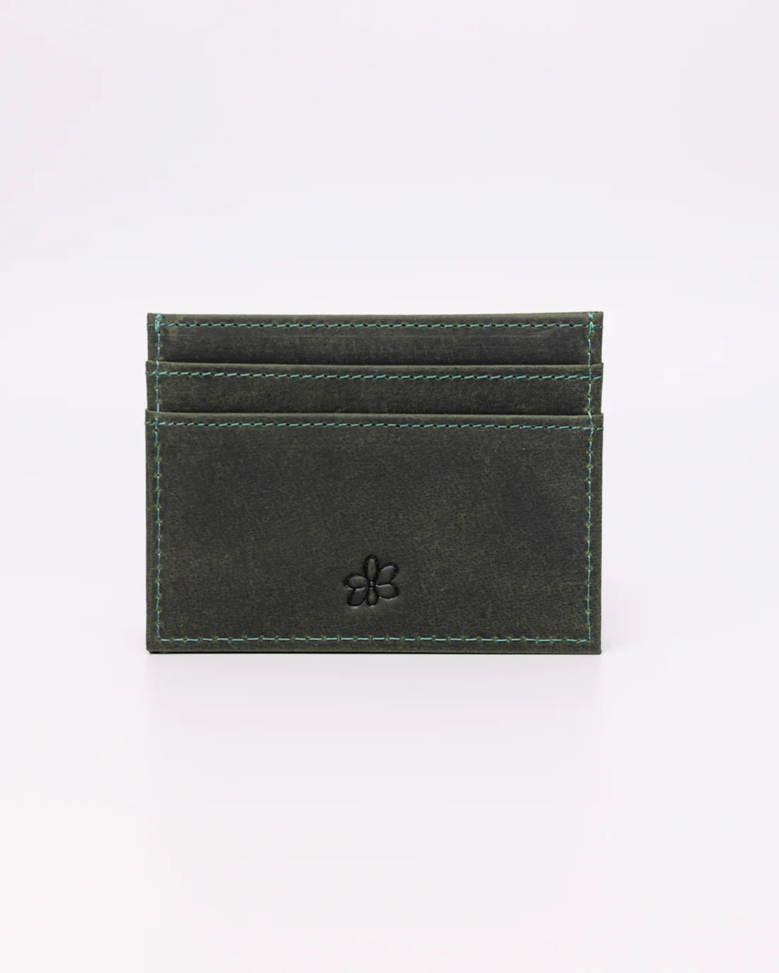 Flower Dept - Leather Card Holder - Green