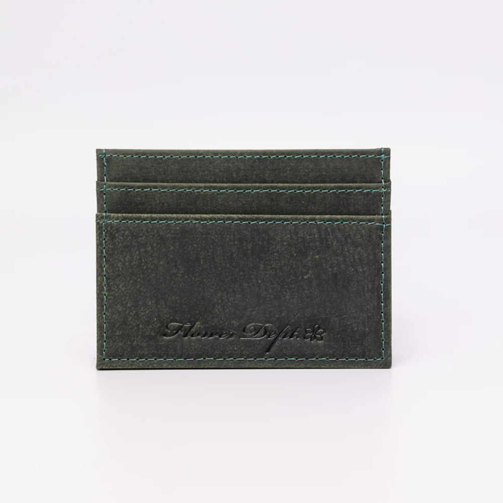 Flower Dept - Leather Card Holder - Green