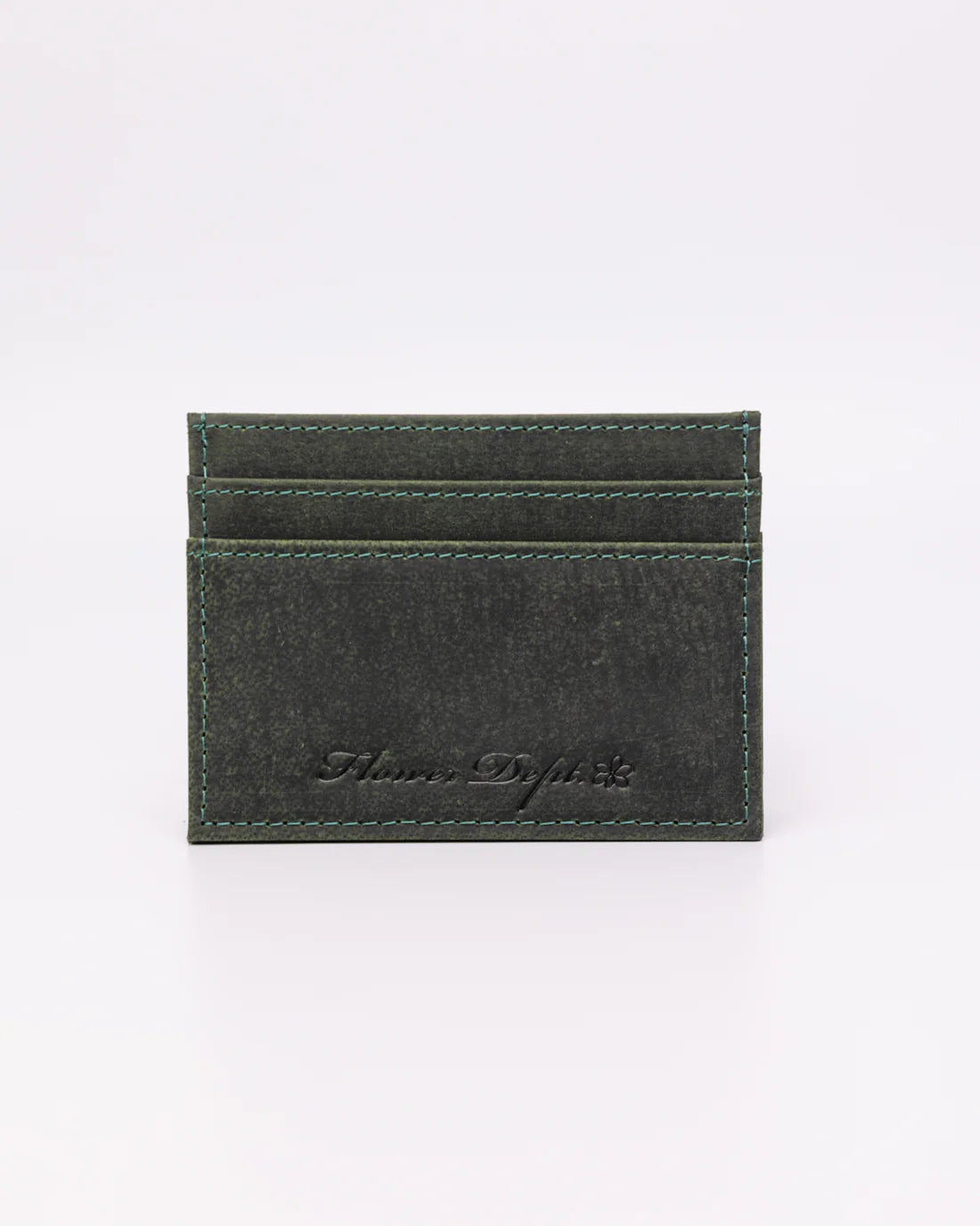 Flower Dept - Leather Card Holder - Green