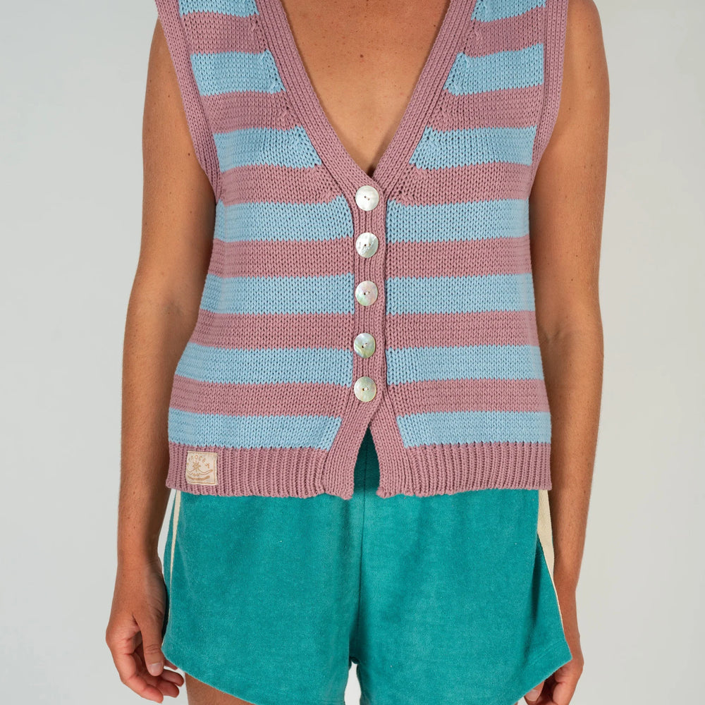 Atmosea - Knit Vest in Candy Stripe