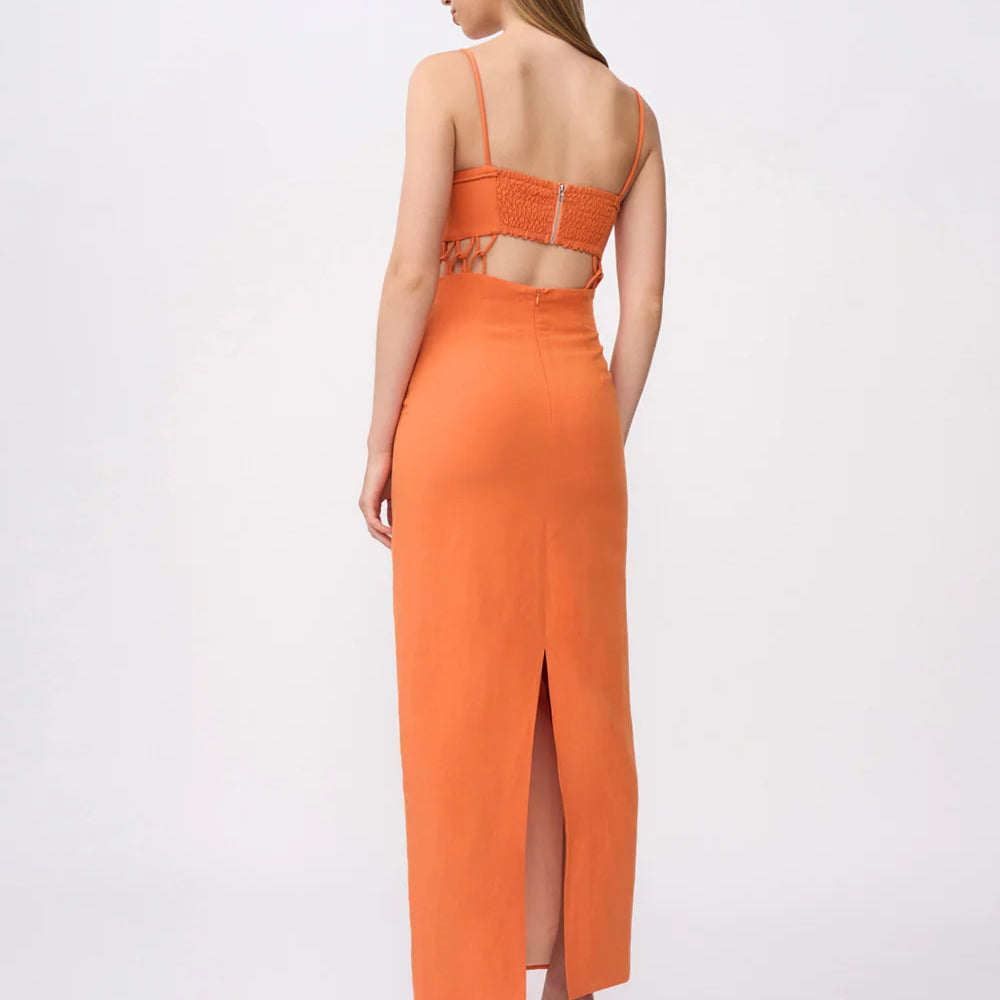 
                      
                        By Johnny - Fiamma Linen Loop Dress in Orange
                      
                    