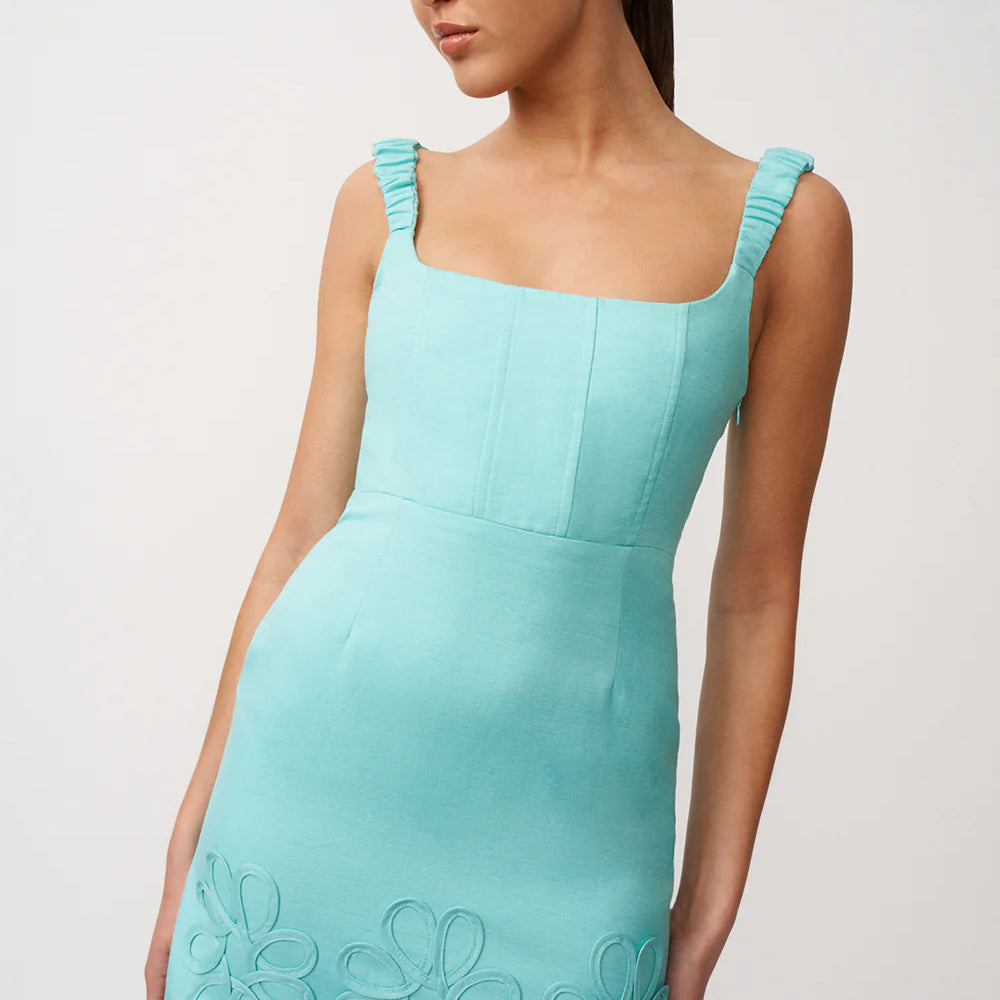 
                      
                        By Johnny - Giovanna Pipe Mini Dress in Aqua
                      
                    