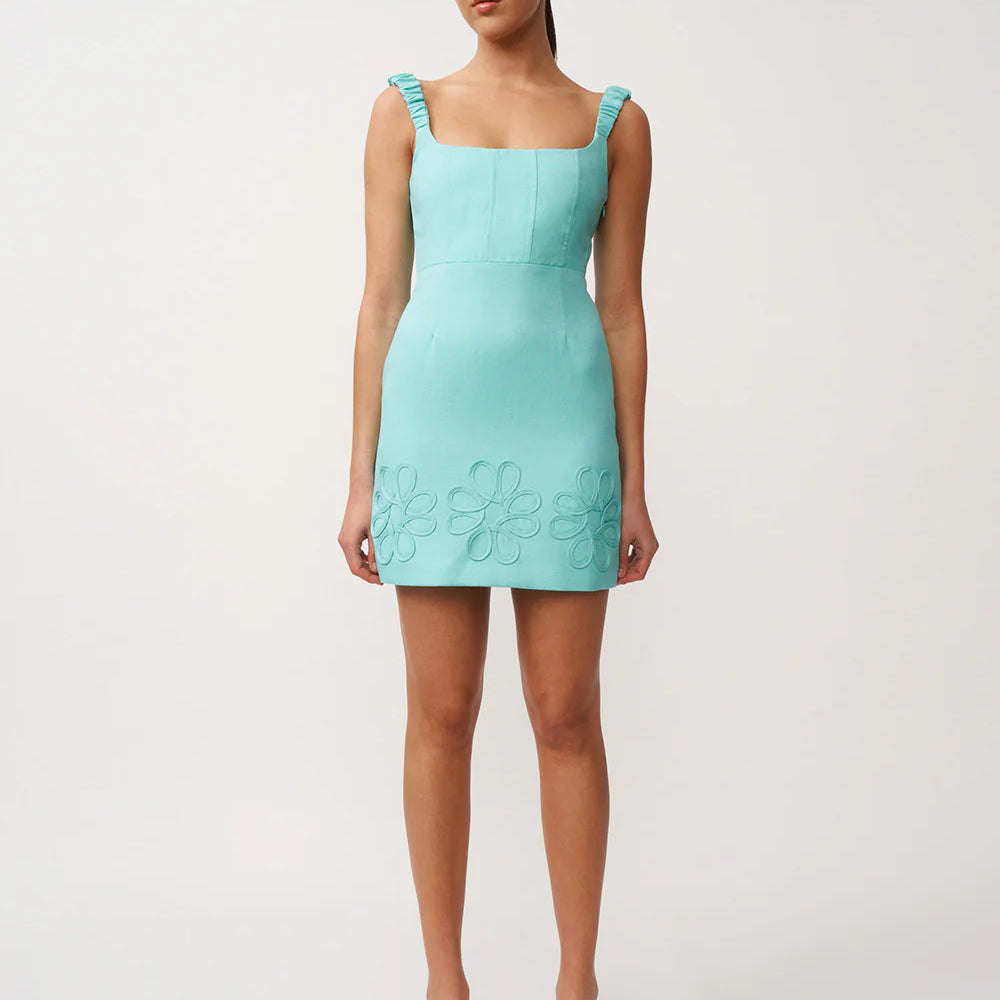 
                      
                        By Johnny - Giovanna Pipe Mini Dress in Aqua
                      
                    