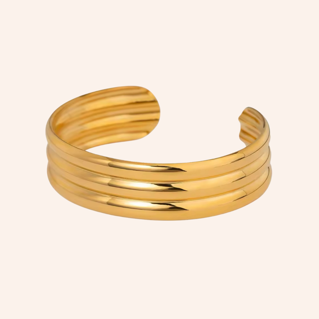 We Are Emte - Triple Cuff in Gold