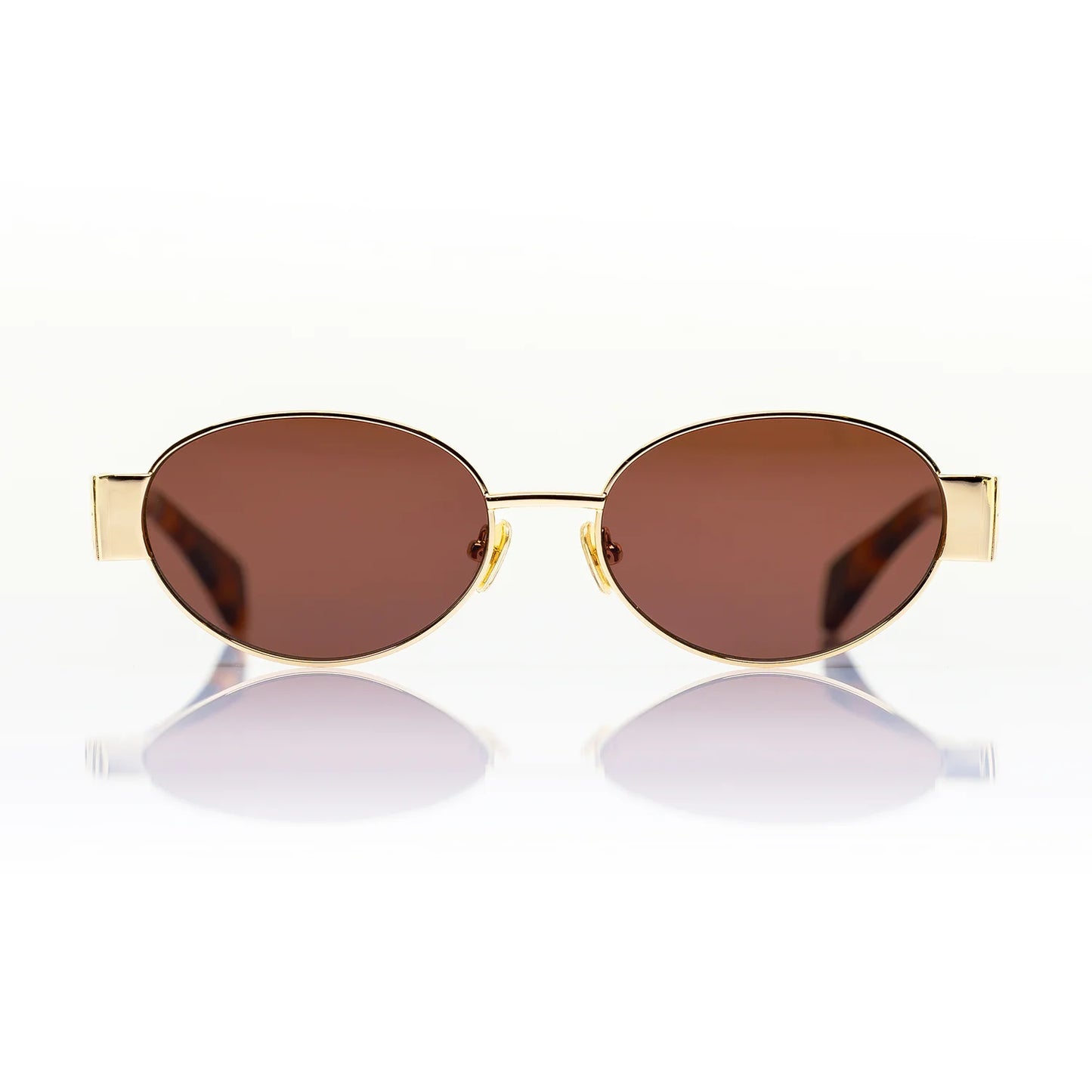 180EYEWEAR- Isla in Gold/ Brown Lens