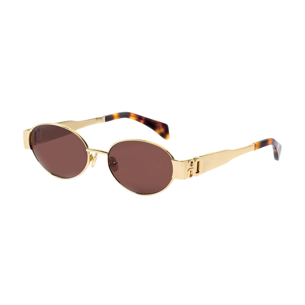 180EYEWEAR- Isla in Gold/ Brown Lens