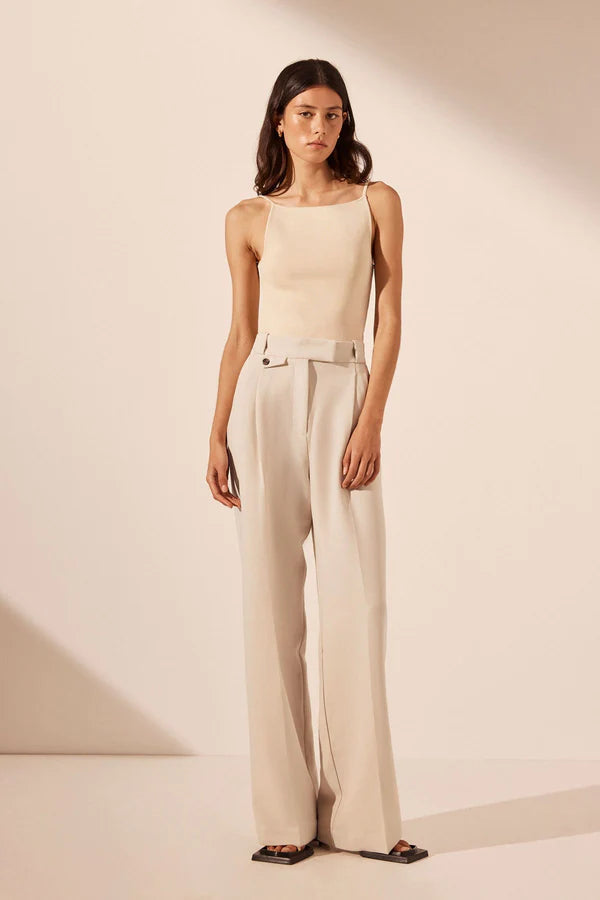 
                      
                        Shona Joy - Irena High Waisted Tailored Pant in Bone
                      
                    