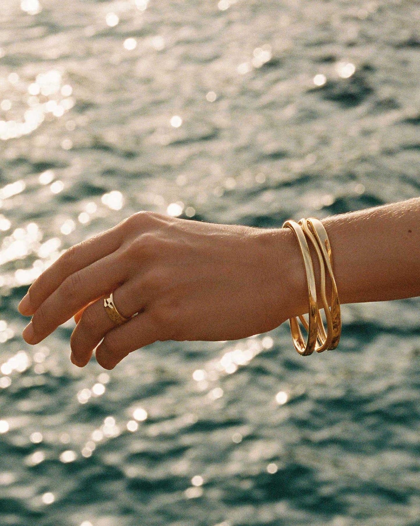 Kirstin Ash - Fold Bangle in Gold