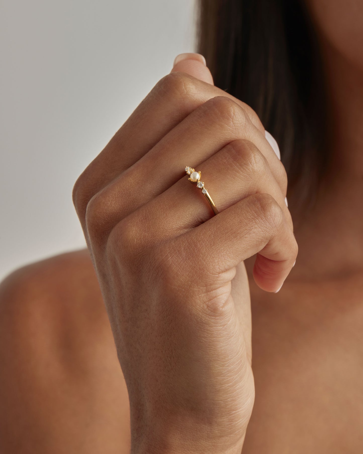 By Charlotte - Sea Foam Ring in Gold