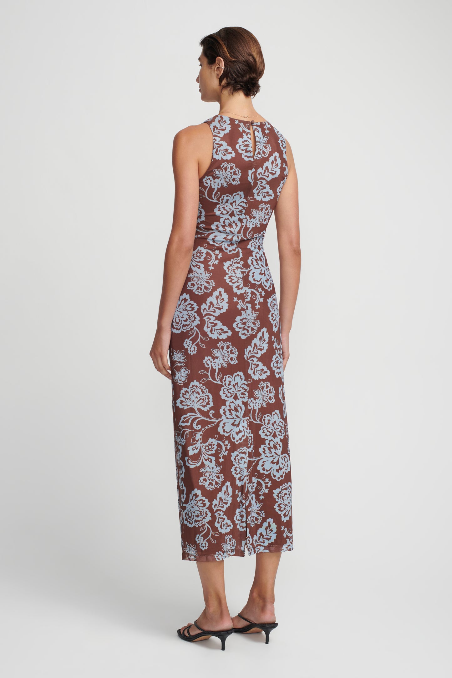 Hansen and Gretel - Kora Maxi Dress in Chocolate Blue Floral