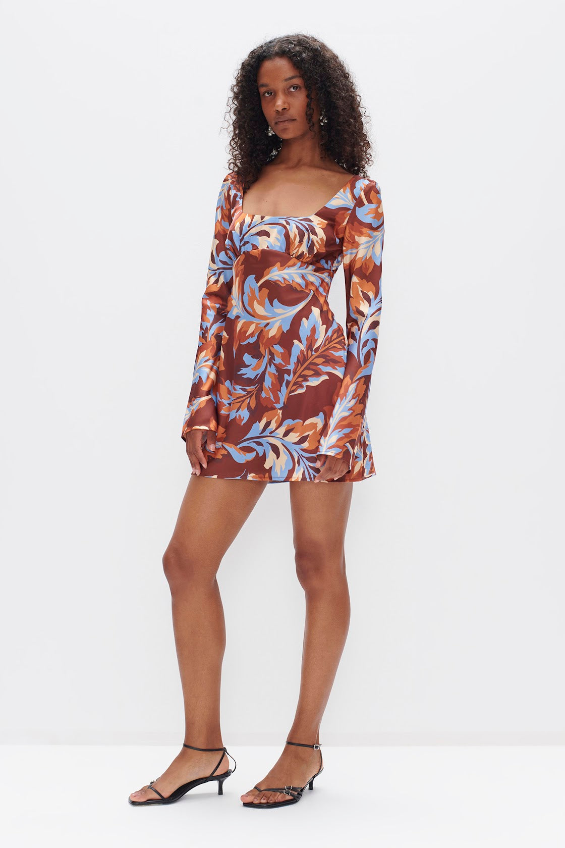 Ownley - Lacie Mini Dress in Retro Leaf